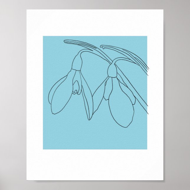 Affiche Fleur de perce-neige personnalisée  (Devant)