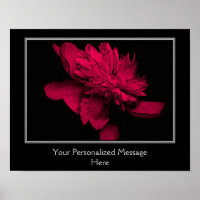Fleur de pivoine rouge vif personnalisée