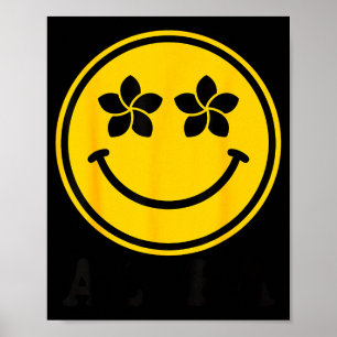 Affiche Fleur de plumeria sourire aloha hawaii plage été