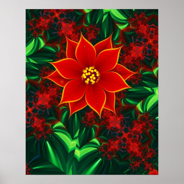 Affiche Fleur de Poinsettia (Devant)