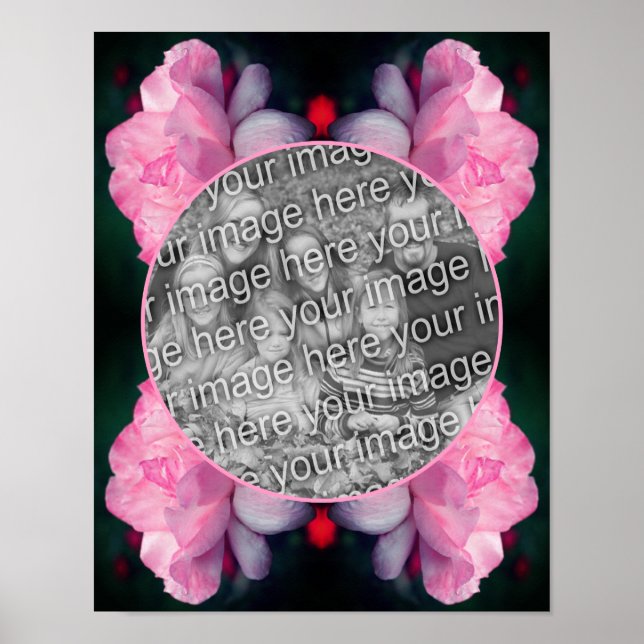 Affiche Fleur de rose rose céleste Créez votre propre phot (Devant)