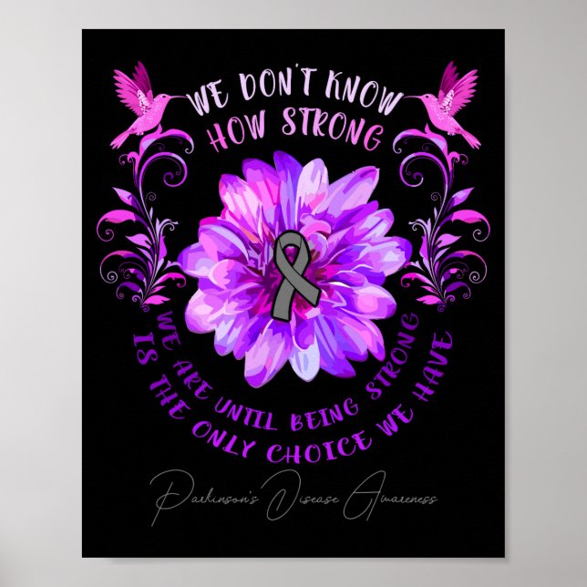 Affiche Fleur de sensibilisation à la maladie de Parkinson (Devant)