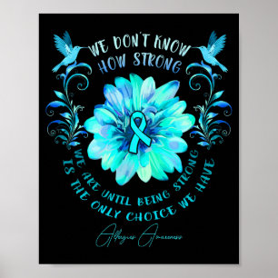 Affiche Fleur de sensibilisation aux allergies Nous ne sav