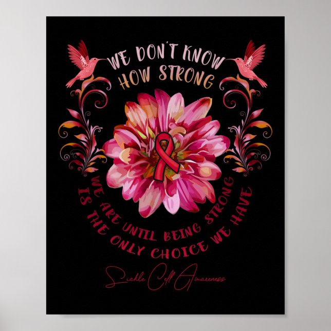 Affiche Fleur de sensibilisation aux cellules de faucille  (Devant)