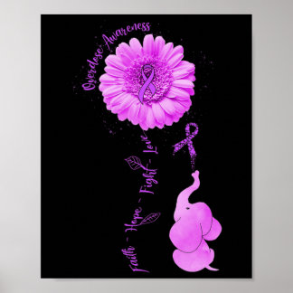 Affiche Fleur de soleil éléphant foi espoir combat l'amour
