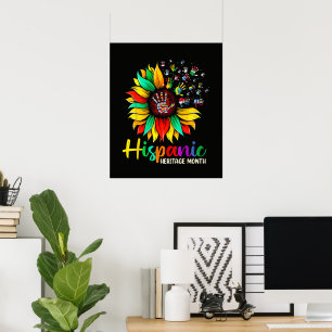 Affiche Fleur de tournesol du Mois du patrimoine hispaniqu
