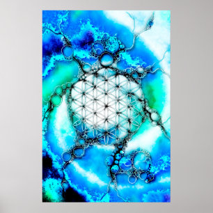 Affiche Fleur De Vie - Façons Colorées 2