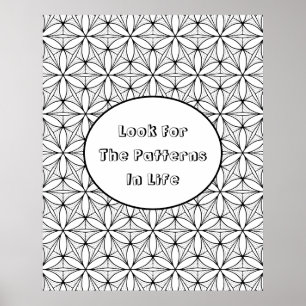 Affiche Fleur de vie Géométrie sacrée Grande coloration