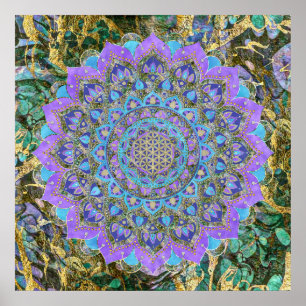 Affiche Fleur De Vie - Mandala India Style 2