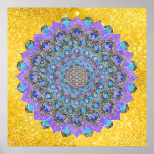 Affiche Fleur De Vie - Mandala India Style 2