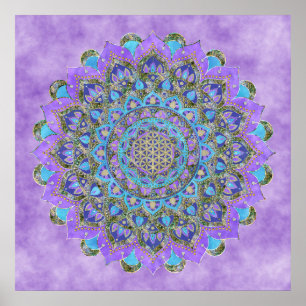 Affiche Fleur De Vie - Mandala India Style 2