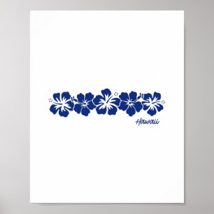Affiche Fleur d'Hibiscus d'Hawaii Aloha Vacances Hawaïenne