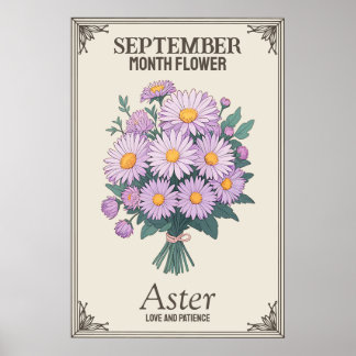 Affiche Fleur du mois d'août