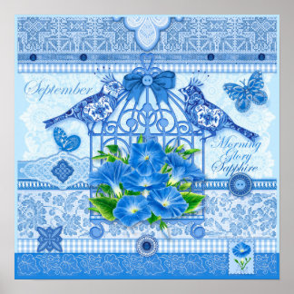 Affiche Fleur et Pierre de Naissance Septembre Cag