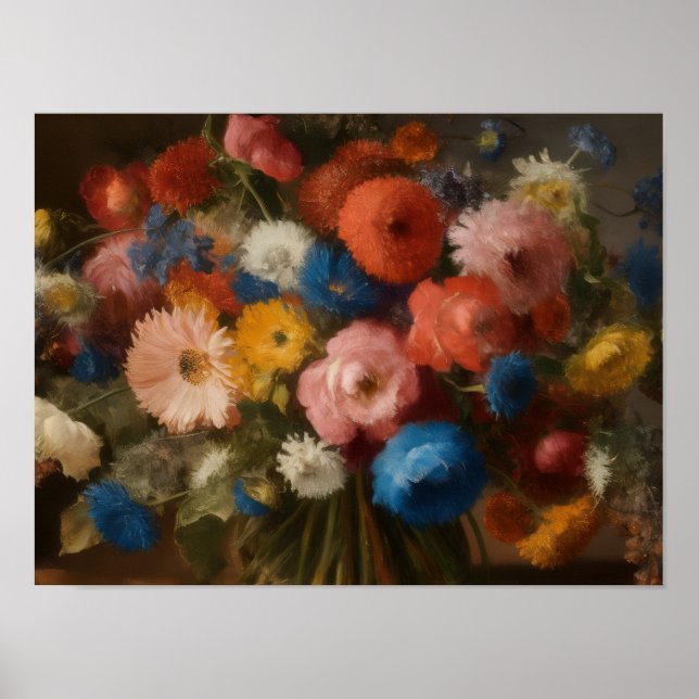 Affiche Fleur éternelle - Symphonie des couleurs (Devant)