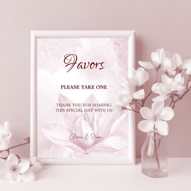 Affiche Fleur Ethereal Magnolia, Favoris De Mariage (Créateur téléchargé)