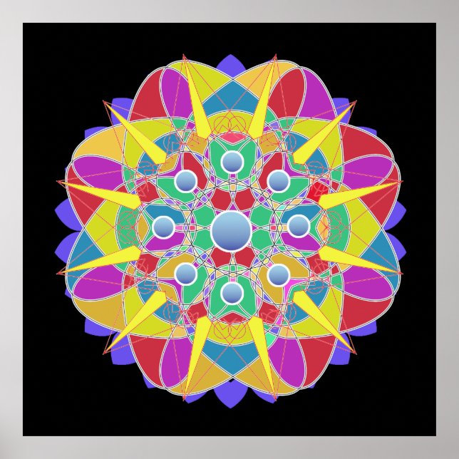 Affiche Fleur étoile (Devant)