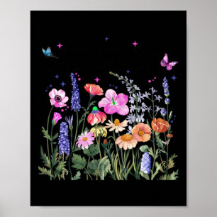 Affiche Fleur Florale anti-Trump Président démocrate Liber