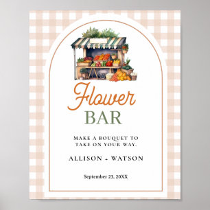 Affiche Fleur fraîche du marché pour la mariée mariée