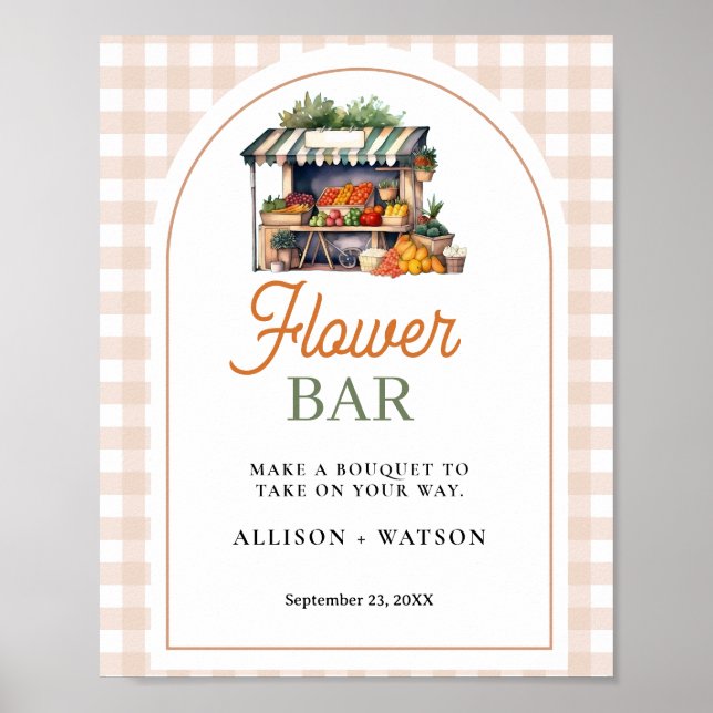 Affiche Fleur fraîche du marché pour la mariée mariée (Devant)