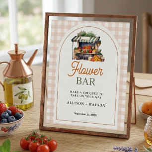 Affiche Fleur fraîche du marché pour la mariée Show de mar