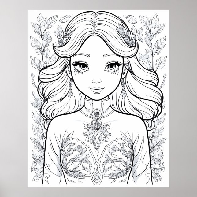 Affiche Fleur gracieuse : Un symbole de l'élégance naturel (Devant)