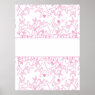 Affiche Fleur ILY - Nom personnalisé ASL Design