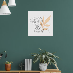 Affiche Fleur intérieure – Portrait d'art botanique en lig