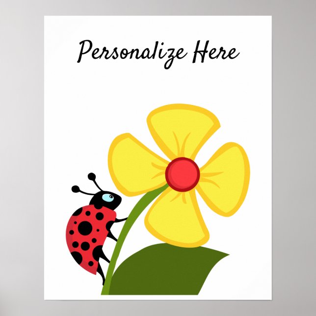 Affiche Fleur Ladybug (Devant)