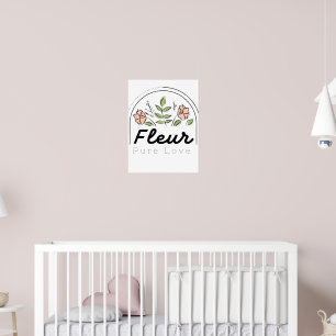 Affiche Fleur – Logo Floral Pure Love