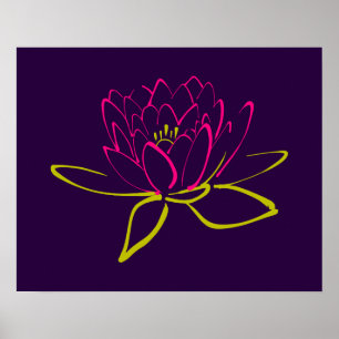 Affiche Fleur Lotus