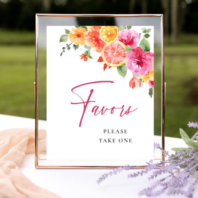 Affiche Fleur Lumineuse Citrus tranche Fête des mariées fa (Créateur téléchargé)