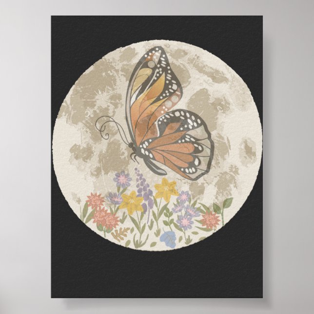 Affiche Fleur Lunaire Fantaisiste (Devant)