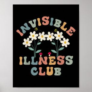 Affiche Fleur Maladie invisible Club Maladie chronique Awa