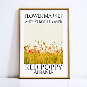 Affiche Fleur Marché Fleur de naissance AOÛT Art Imprimer