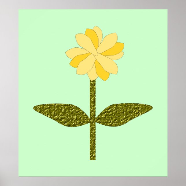 Affiche Fleur marguerite jaune (Devant)