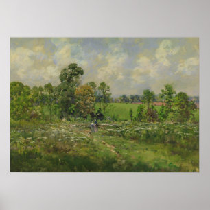 Affiche Fleur Meadow William Henry Holmes Aquarelle