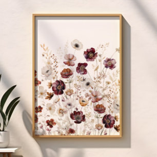 Affiche Fleur Moderne Aquarelle