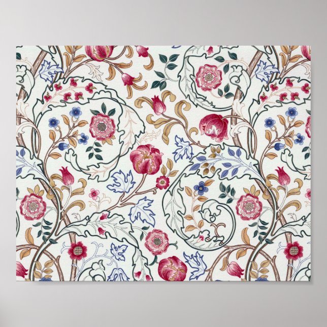 Affiche Fleur, Motif Floral, William Morris (Devant)