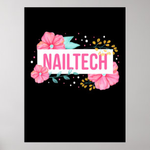 Affiche Fleur Nail Tech