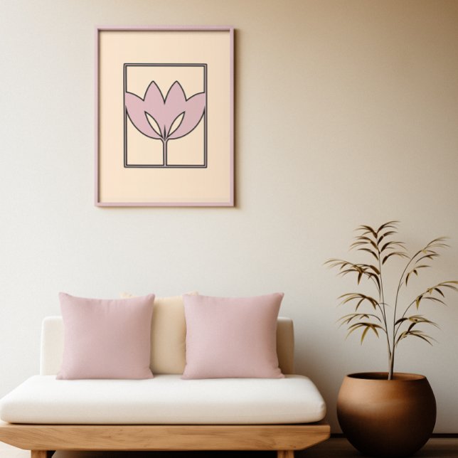 Affiche Fleur noire - Lotus Wall Art moderne (Créateur téléchargé)
