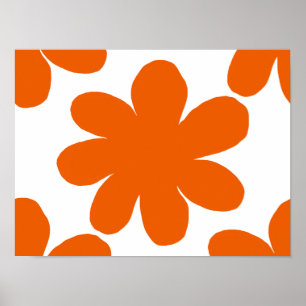 Affiche Fleur orange