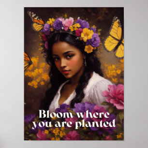 Affiche Fleur Où Vous Avez Planté Floral