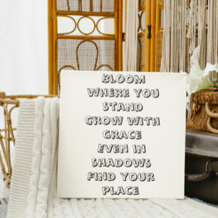 Affiche Fleur où vous êtes, mini poème inspirant