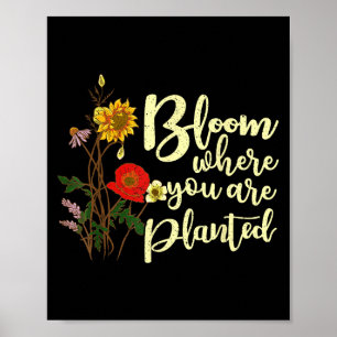 Affiche Fleur Où Vous Êtes Plantés