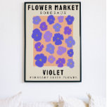 Affiche Fleur personnalisée Marché Fleur de naissance Art<br><div class="desc">Cette impression d'art est dans le style d'une affiche du marché aux fleurs. Les fleurs sont des violettes qui sont la fleur de naissance pour Février. Il y a de l’espace pour personnaliser le texte afin de changer l’emplacement à un endroit spécial pour vous et le sous-titre au nom ou...</div>