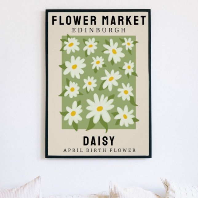 Affiche Fleur personnalisée Marché Fleur de naissance Art  (Créateur téléchargé)