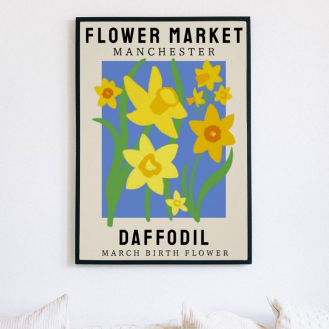 Affiche Fleur personnalisée Marché Fleur de naissance Art  (Créateur téléchargé)