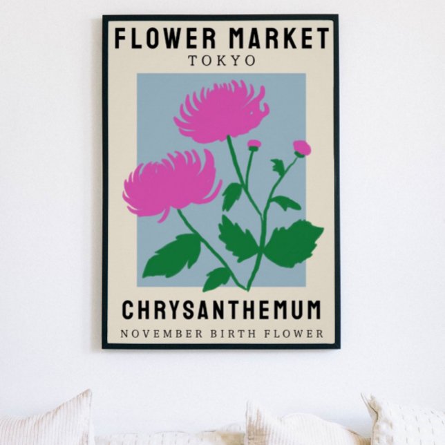 Affiche Fleur personnalisée Marché Fleur de naissance Art  (Créateur téléchargé)