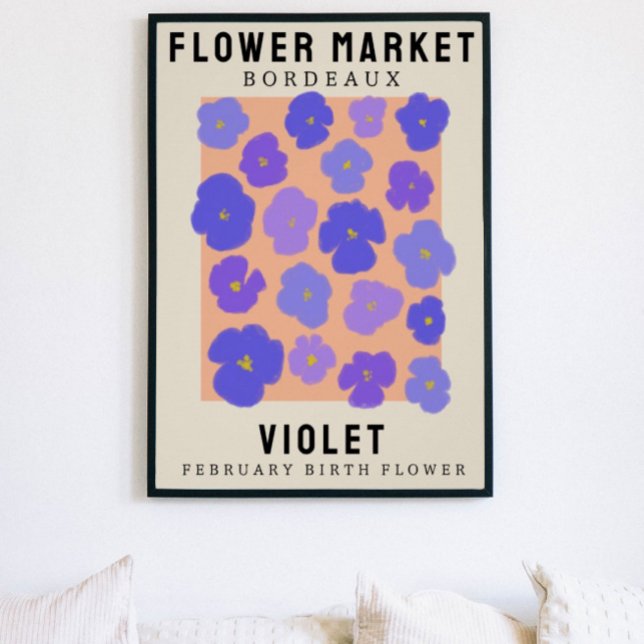 Affiche Fleur personnalisée Marché Fleur de naissance Art  (Créateur téléchargé)